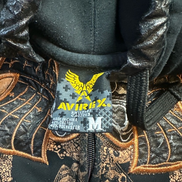 Vintage Avirex Samurai Zip-up Hoodie Medium - Picture 3 of 5